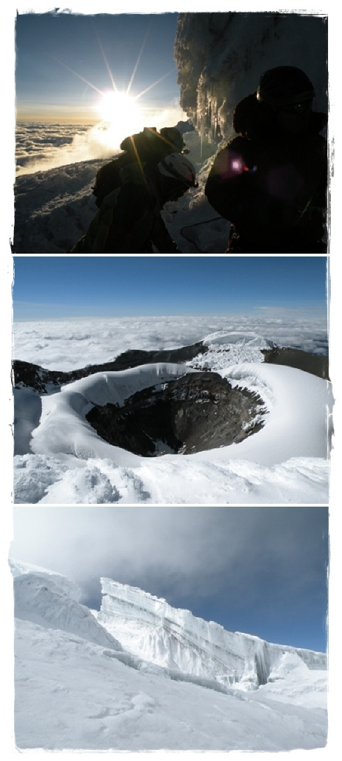 ascent to Cotopaxi (5.897 m / 19,347 ft) & crater