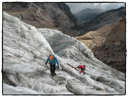 ice training on Cayambe glacier