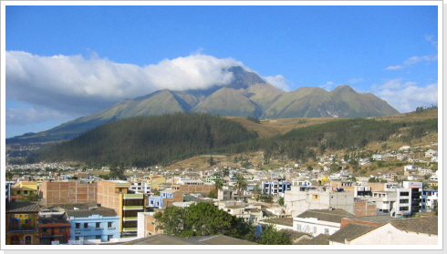 Imbabura seen from Otavalo